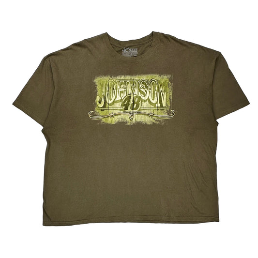 Jimmie Johnson Chase Authentics Nascar T-Shirt - 3XL Brown Cotton
