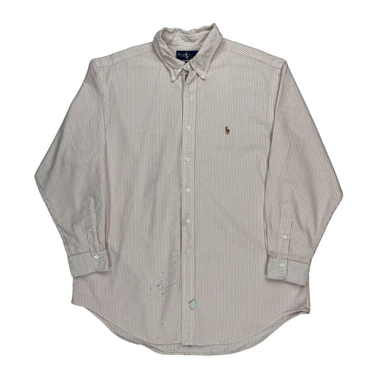 Ralph Lauren Striped Shirt - XL Red Cotton