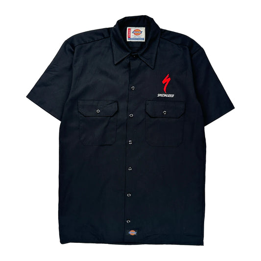 Specialized Logo Dickies Short Sleeve Shirt - Small Black Polyester Blend