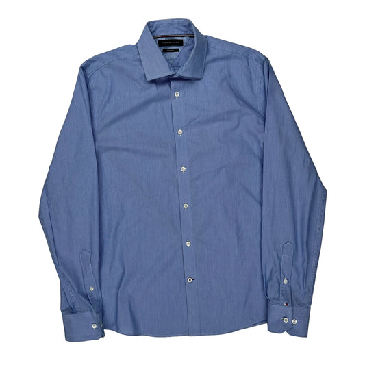 Tommy Hilfiger Striped Shirt - Medium Blue Cotton