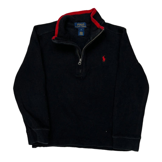Age 5 Polo By Ralph Lauren 1/4 Zip - Small Black Cotton