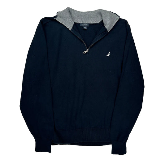 Nautica 1/4 Zip - XL Navy Cotton