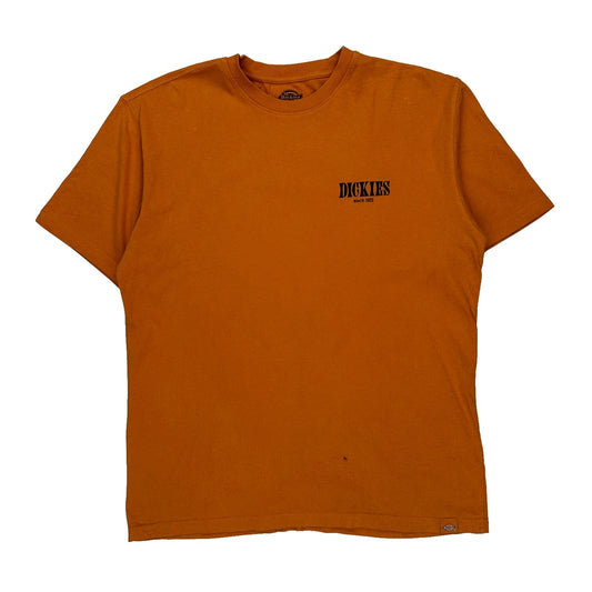 Dickies Graphic T-Shirt - Large Orange Cotton