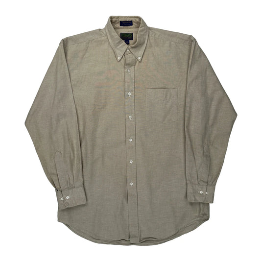Chaps Ralph Lauren Shirt - Large Beige Cotton