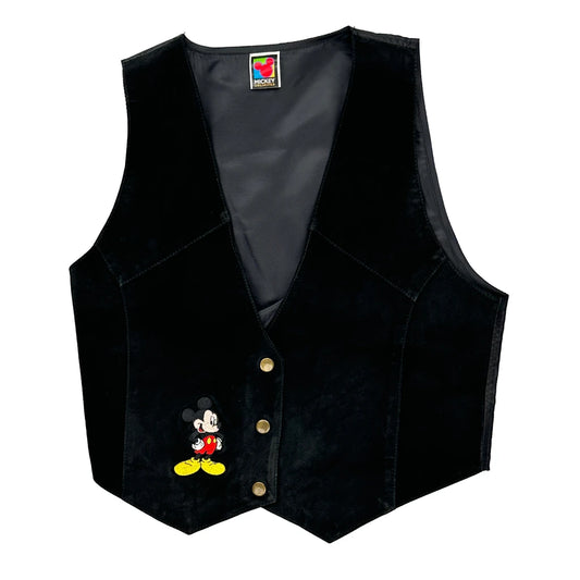 Mickey Mouse Mickey Unlimited Cartoon Waistcoat - Small Black Velvet