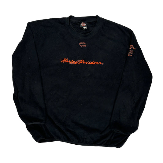 Harley Davidson Spellout Fleece - 2XL Black Cotton