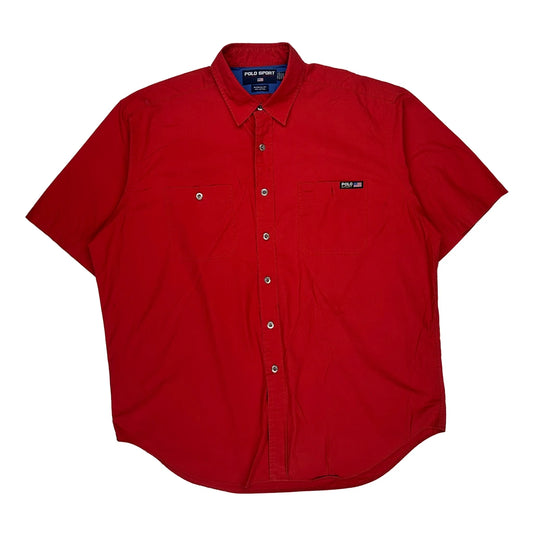 Polo Sport Short Sleeve Shirt - XL Red Cotton