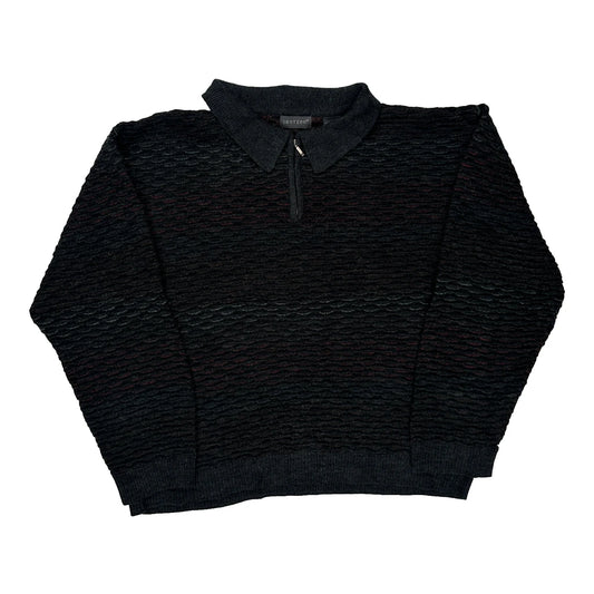 Jantzen Collared Jumper - Large Black Acrylic