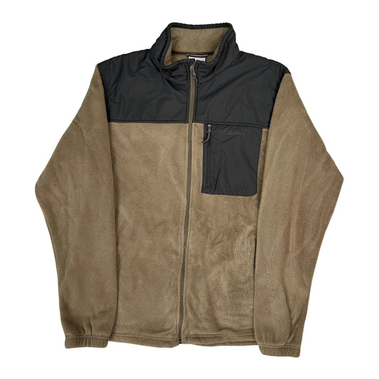 Columbia Fleece Jacket - Large Beige Polyester