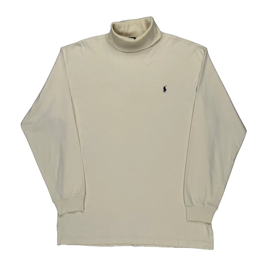 Polo By Ralph Lauren Rollneck - Large Cream Cotton