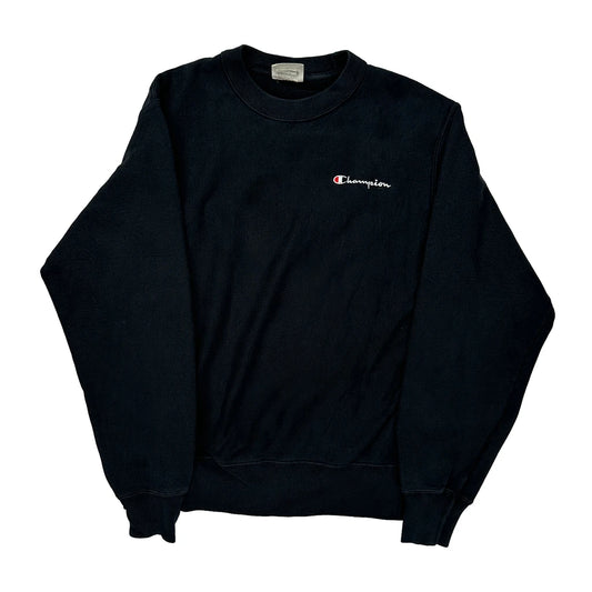 Reverse Weave Champion Sweatshirt - Medium Black Cotton
