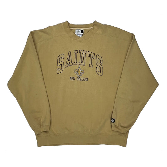 New Orleans Saints Puma Nfl Sweatshirt - XL Beige Cotton Blend