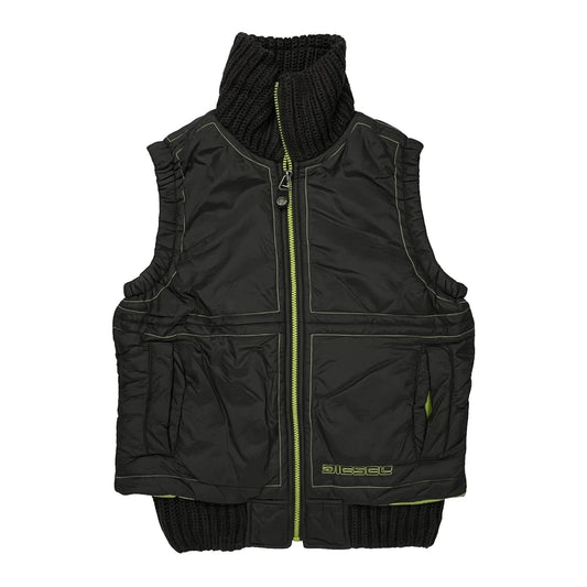 Diesel Gilet - Small Black Nylon