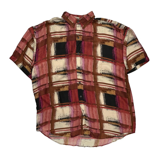 Goouch Checked Patterned Shirt - Large Multicoloured Silk