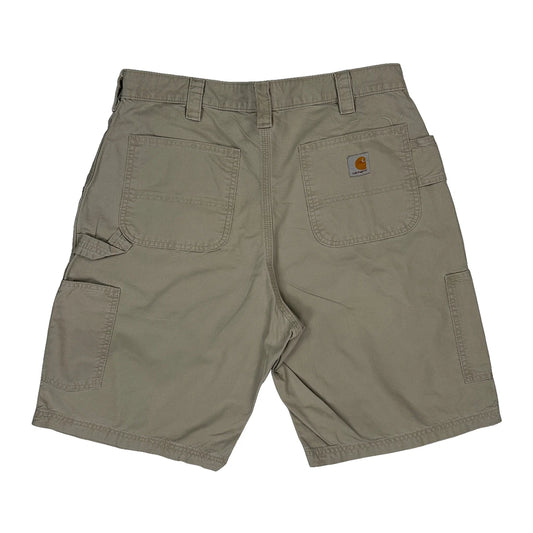 Carhartt Carpenter Shorts - 36W 10L Khaki Cotton