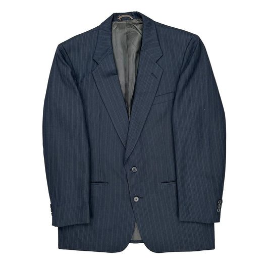Christian Dior Pinstripe Blazer - No Size Blue Wool