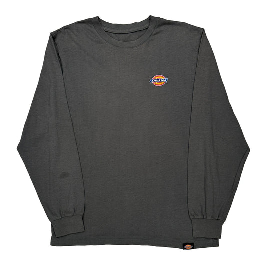 Dickies Long Sleeve T-Shirt - Large Grey Cotton
