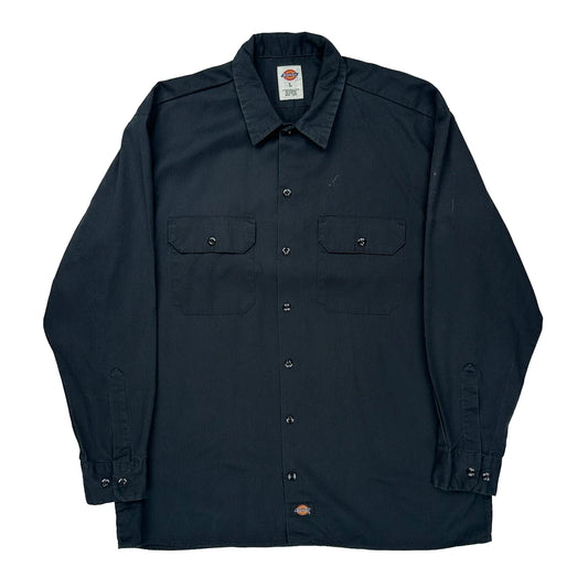 Dickies Shirt - Large Black Polyester Blend