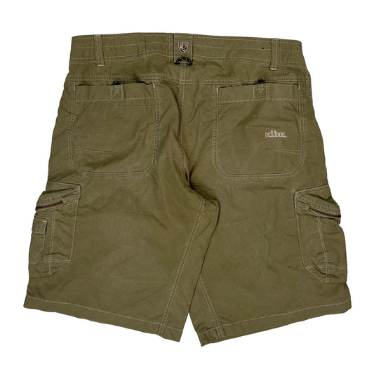 Kuhl Cargo Shorts - 36W 12L Khaki Cotton Blend
