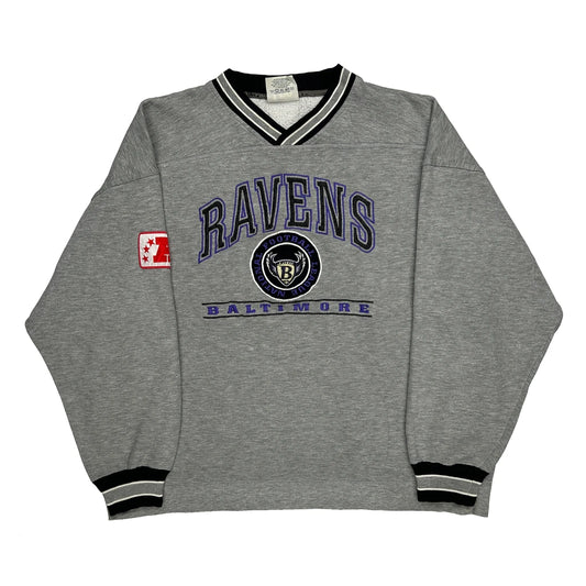 Baltimore Ravens Lee Sport Nfl Sweatshirt - XL Grey Polyester Blend