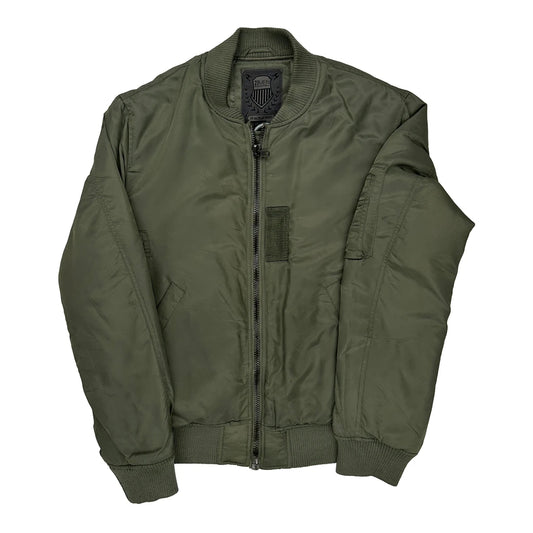 21Men Bomber Jacket - Large Green Polyester