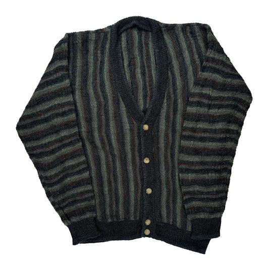 Hill Archer Striped Cardigan - Large Multicoloured Acrylic