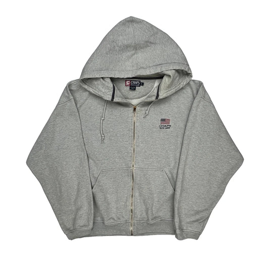 Chaps Ralph Lauren Hoodie - XL Grey Cotton Blend