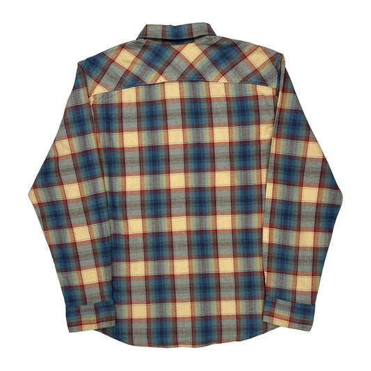 Wrangler Checked Flannel Shirt - Large Multicoloured Cotton