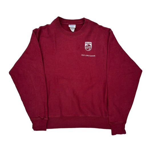 2021 Cfm Summit, Reverse Weave Champion Sweatshirt - Large Burgundy Cotton