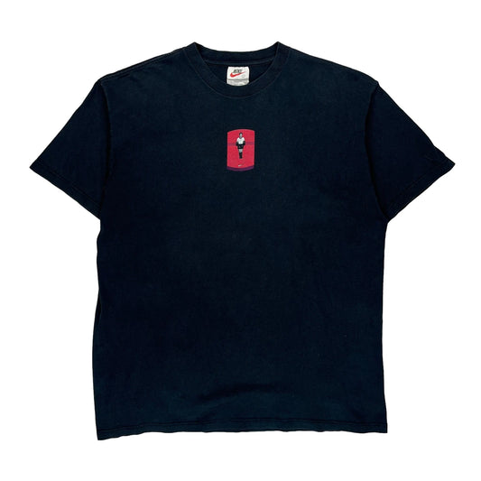 Made In USA Nike Graphic T-Shirt - Large Black Cotton