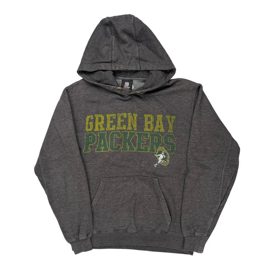 Green Bay Packers Nfl Hoodie - Large Grey Cotton Blend