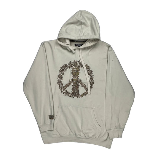 Ecko Unltd Hip Hop Hoodie - Large Cream Cotton