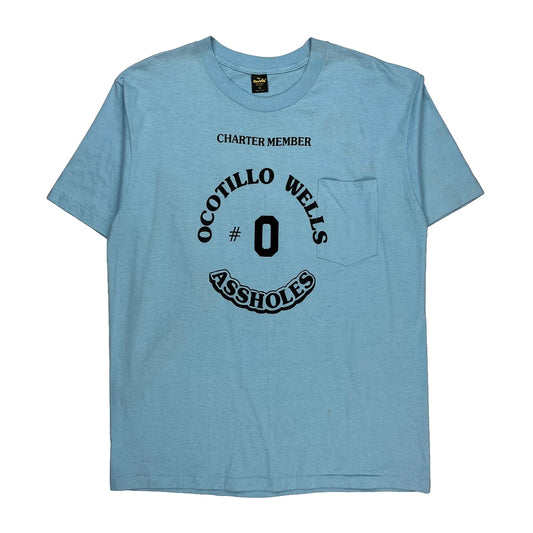Ocotillo Wells Assholes Anvil Single Stitch T-Shirt - 2XL Blue Cotton