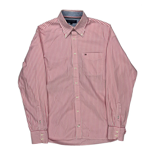 Tommy Hilfiger Striped Shirt - Small Red Cotton