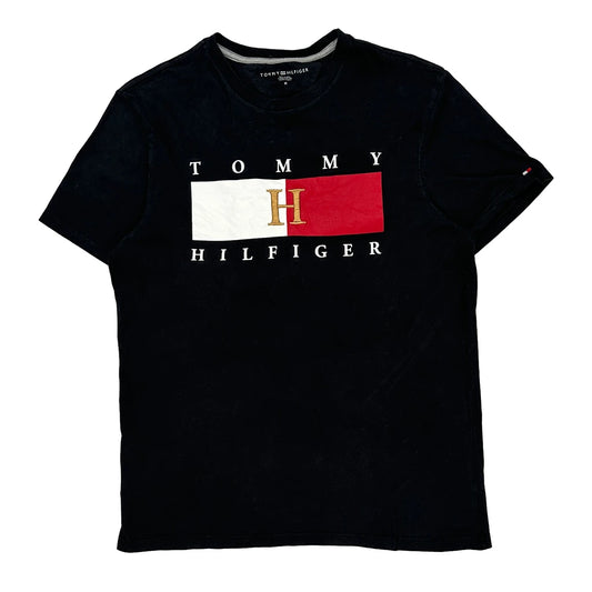 Tommy Hilfiger Spellout T-Shirt - Medium Black Cotton