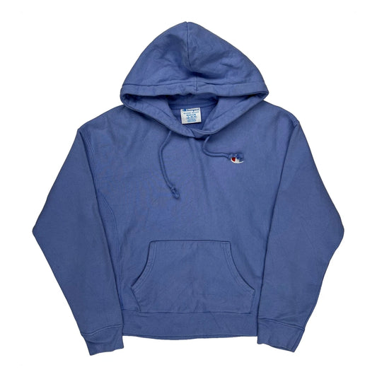 Reverse Weave Champion Hoodie - Medium Blue Cotton