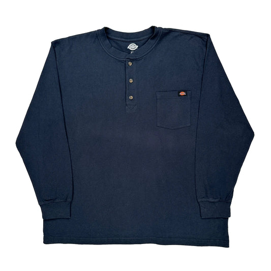 Dickies Long Sleeve T-Shirt - 2XL Navy Cotton