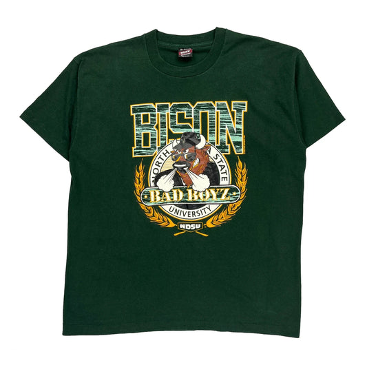 North Dakota State University Fruit Of The Loom Single Stitch T-Shirt - XL Green Cotton Blend