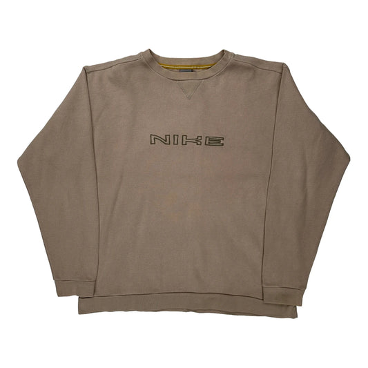 Nike Sweatshirt - XL Beige Cotton