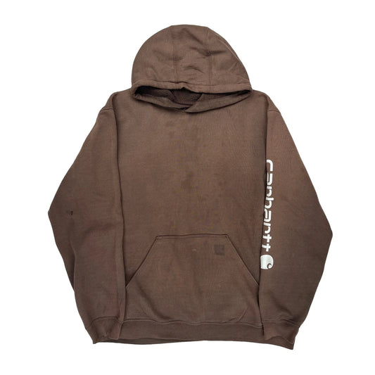 Carhartt Tall Hoodie - XL Brown Cotton