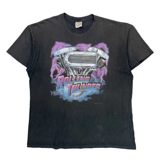 Rolling Thunder Cmj Single Stitch T-Shirt - XL Black Cotton