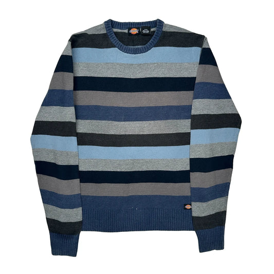Dickies Striped Jumper - Medium Black Cotton