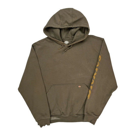 Dickies Hoodie - Large Brown Cotton Blend