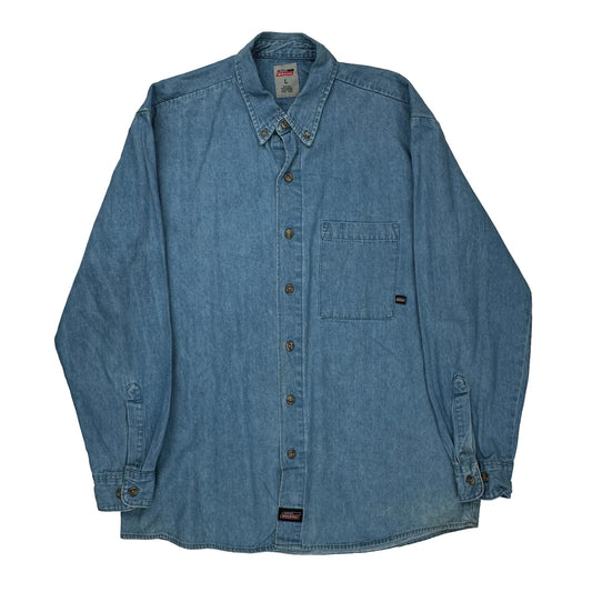 Dickies Denim Shirt - Large Blue Cotton