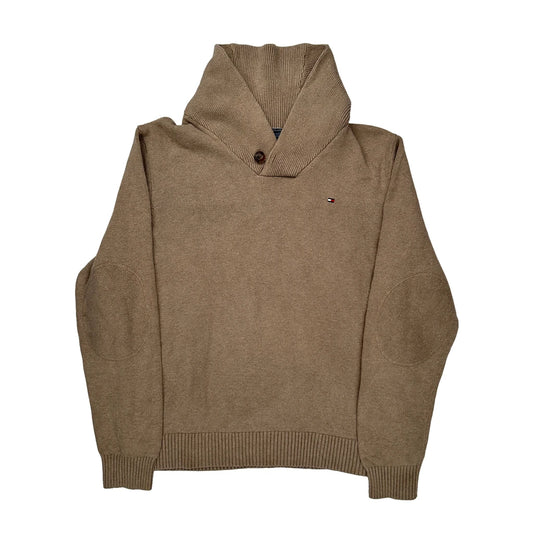 Tommy Hilfiger Jumper - XL Brown Cotton Blend