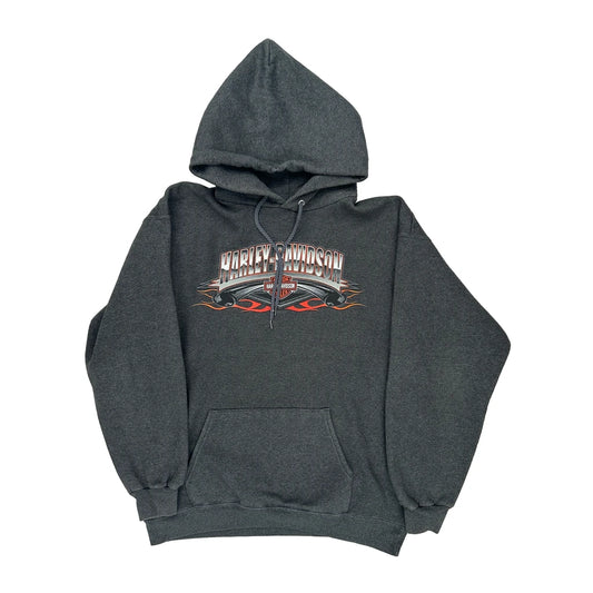 Roxbury, New Jersey Harley Davidson Graphic Hoodie - Medium Grey Polyester