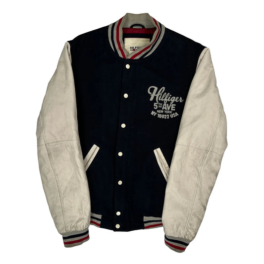 5Th Ave New York Hilfiger Denim Varsity Jacket - XL Black Cotton