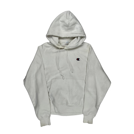 Reverse Weave Champion Hoodie - Small White Cotton