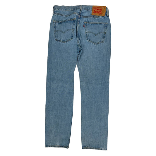 501 Levis Jeans - 33W 34L Light Wash Denim