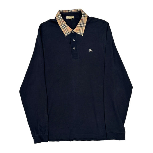 Burberry Slim Fit Polo Shirt - XL Navy Cotton
